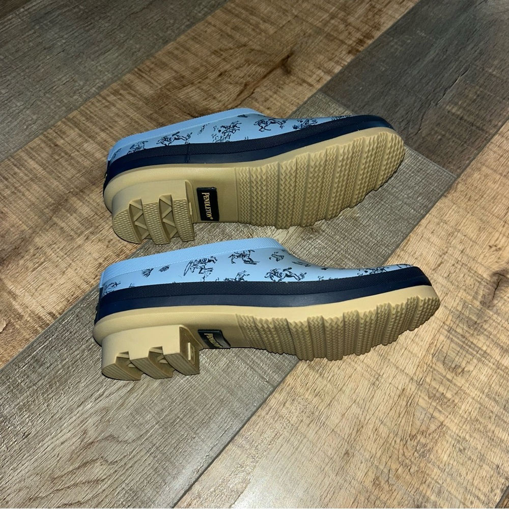 Pendleton Blue Garden Shoes Cowgirl Size 6 EUR 37 - Picture 10 of 14